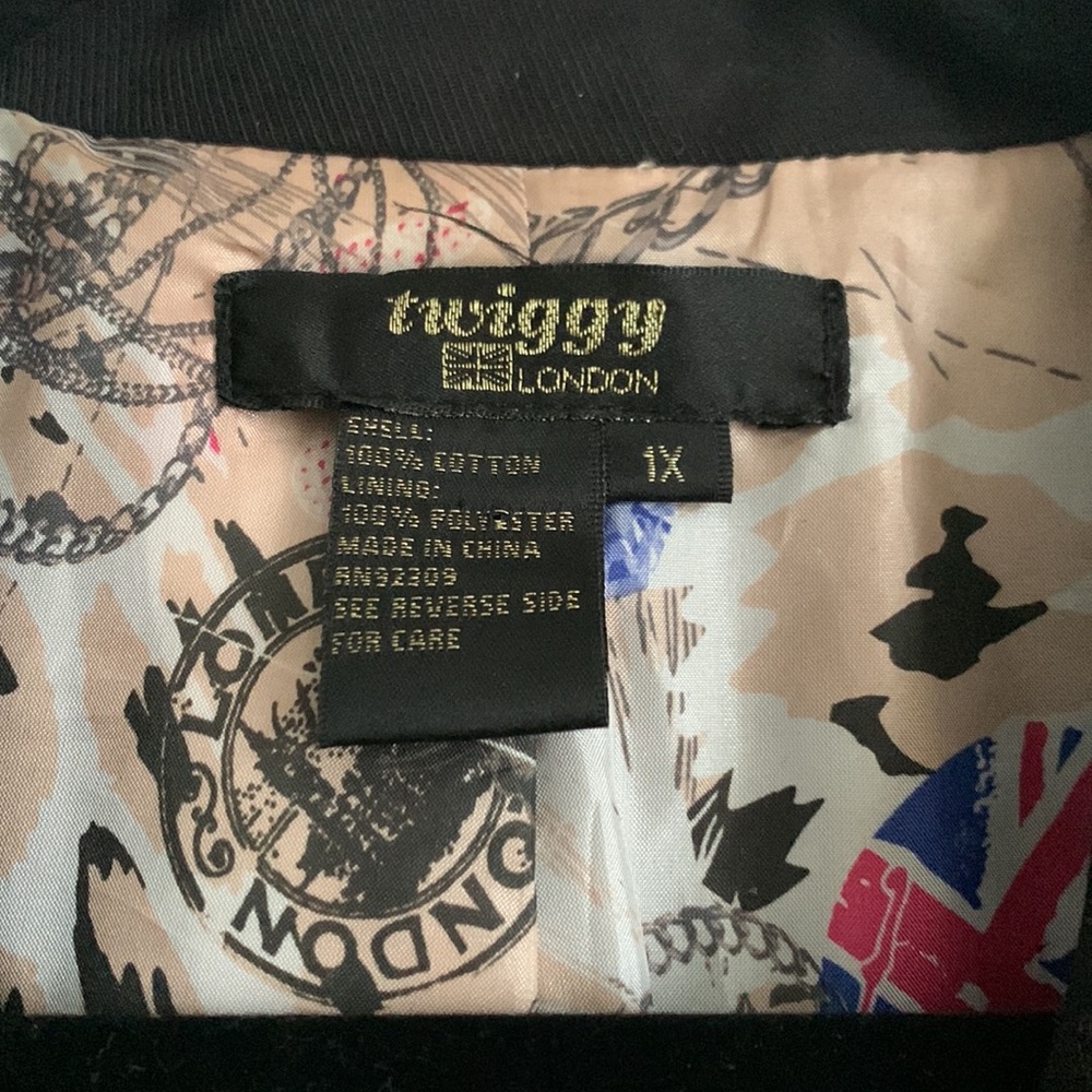 Twiggy London Size 1X Black Blazer Jacket - Picture 2 of 7